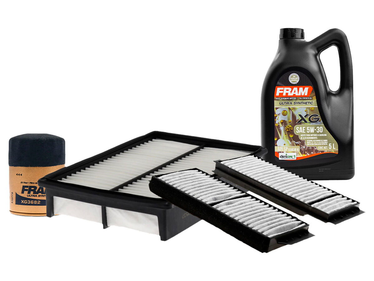Kit De Aceite Sintético 5W30, Filtro De Aire, Filtro Para Aceite Sintético Y Filtro De Cabina (4 Piezas)