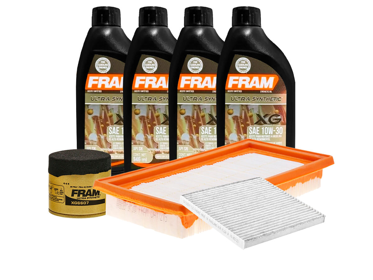 Kit De Aceite Sintético 10W30, Filtro De Aire, Filtro Para Aceite Sintético Y Filtro De Cabina (7 Piezas)
