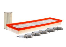 Kit De Bujías Cobre, Filtro De Aire Y Filtro Para Aceite Sintético (7 Piezas)