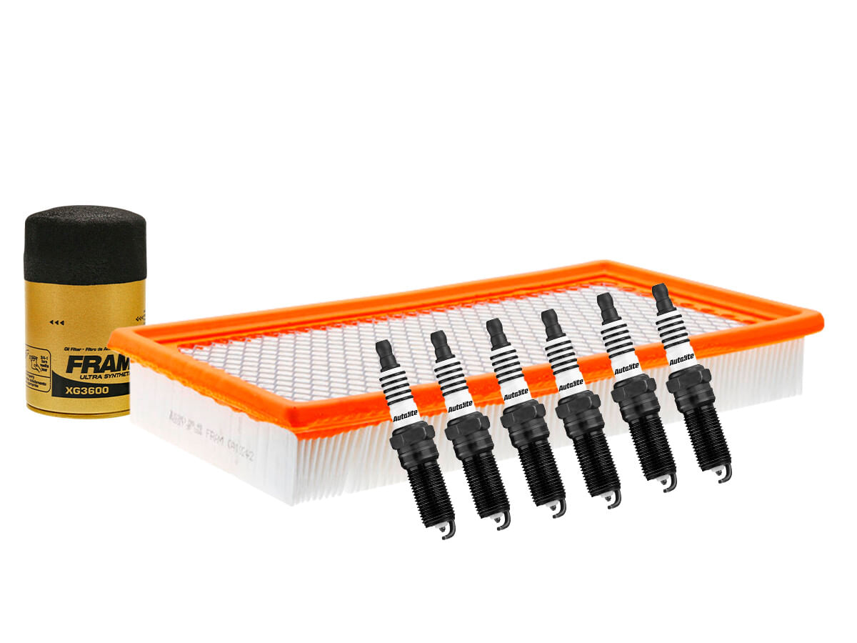 Kit De Bujías Platino, Filtro De Aire Y Filtro Para Aceite Sintético (8 Piezas)