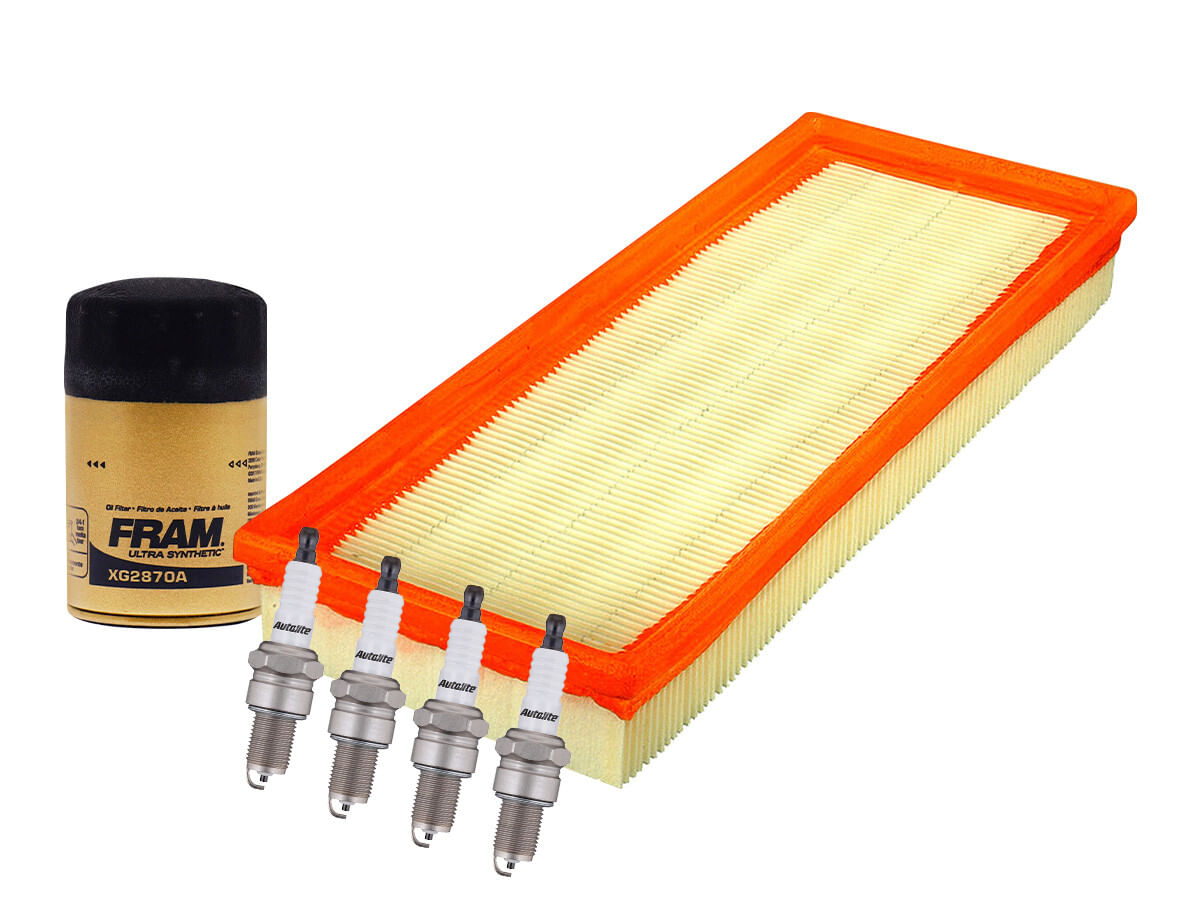 Kit De Bujías Platino, Filtro De Aire Y Filtro Para Aceite Sintético (6 Piezas)
