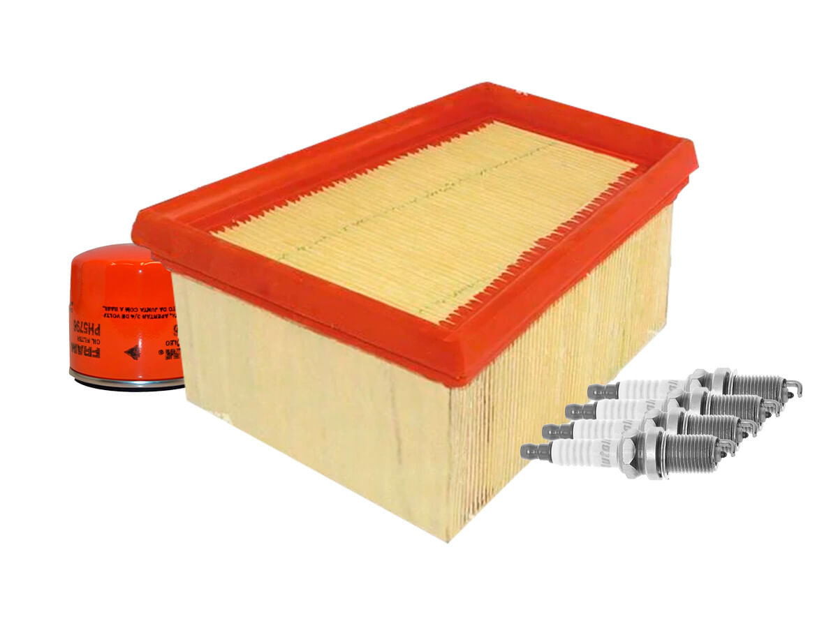 Kit De Bujías Doble Platino, Filtro De Aire Y Filtro De Aceite (6 Piezas)