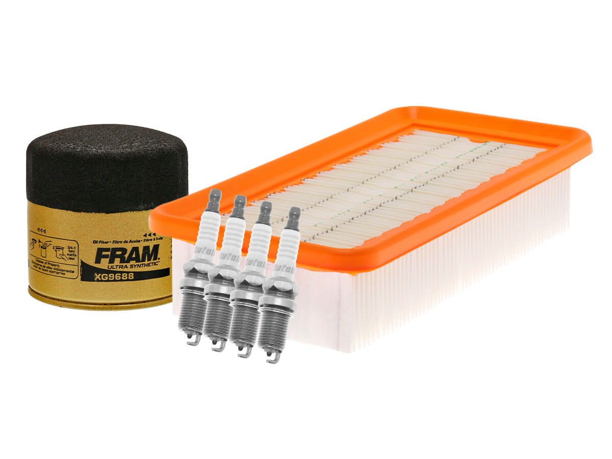 Kit De Bujías Doble Platino, Filtro De Aire Y Filtro Para Aceite Sintético (6 Piezas)