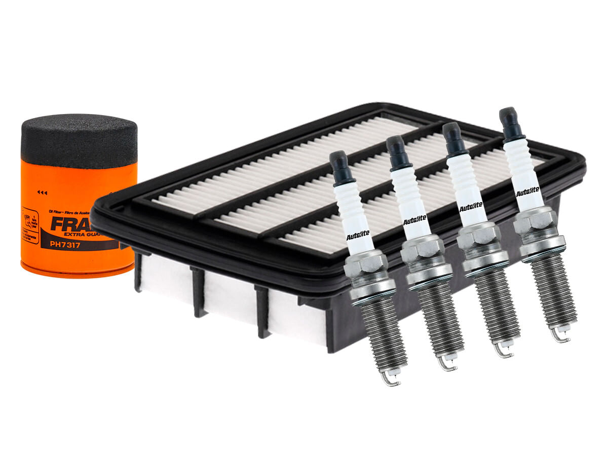 Kit De Bujías Doble Platino, Filtro De Aire Y Filtro De Aceite (6 Piezas)