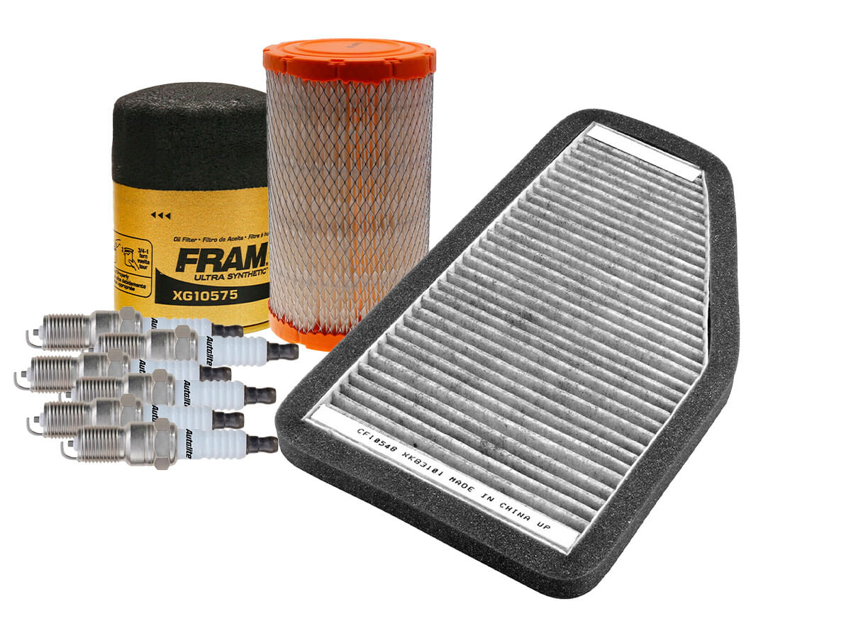 Kit De Bujías Cobre, Filtro De Aire, Filtro Para Aceite Sintético Y Filtro De Cabina (9 Piezas)