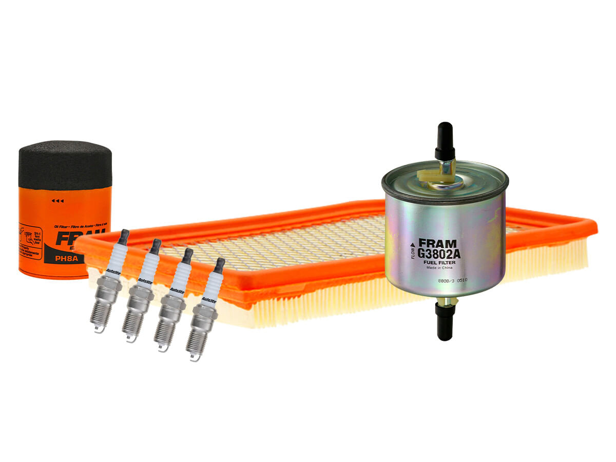 Kit De Bujías Cobre, Filtro De Aire, Filtro De Aceite Y Filtro De Combustible (7 Piezas)