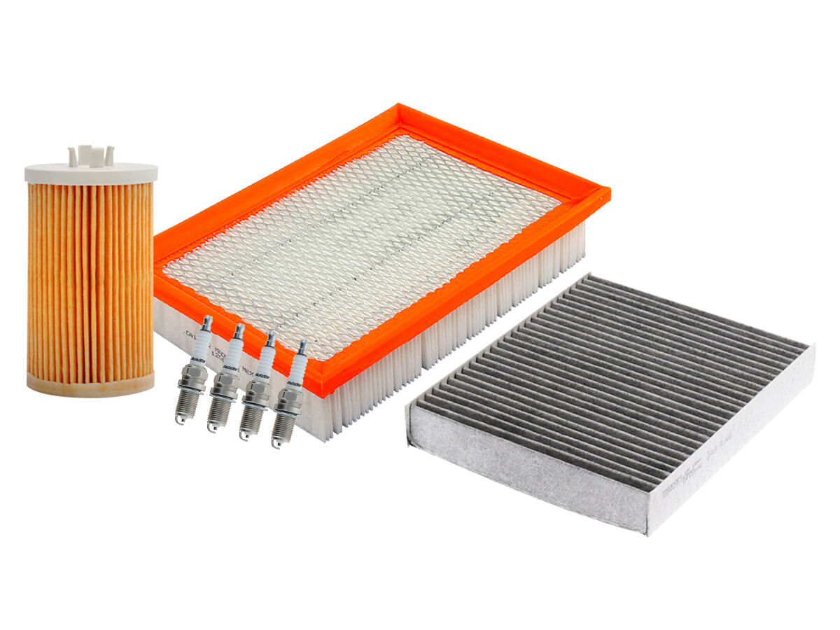 Kit De Bujías Cobre, Filtro De Aire, Filtro De Aceite Y Filtro De Cabina (7 Piezas)