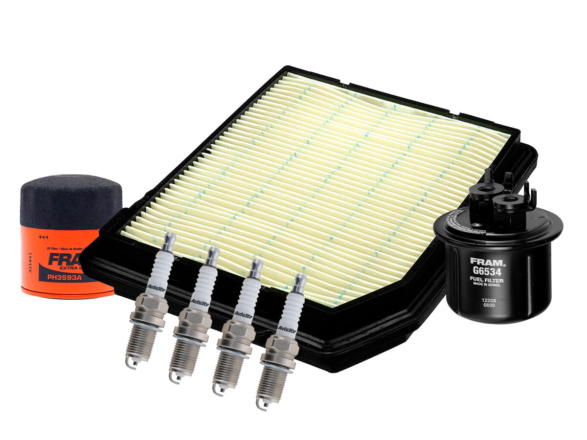 Kit De Bujías Cobre, Filtro De Aire, Filtro De Aceite Y Filtro De Combustible (7 Piezas)