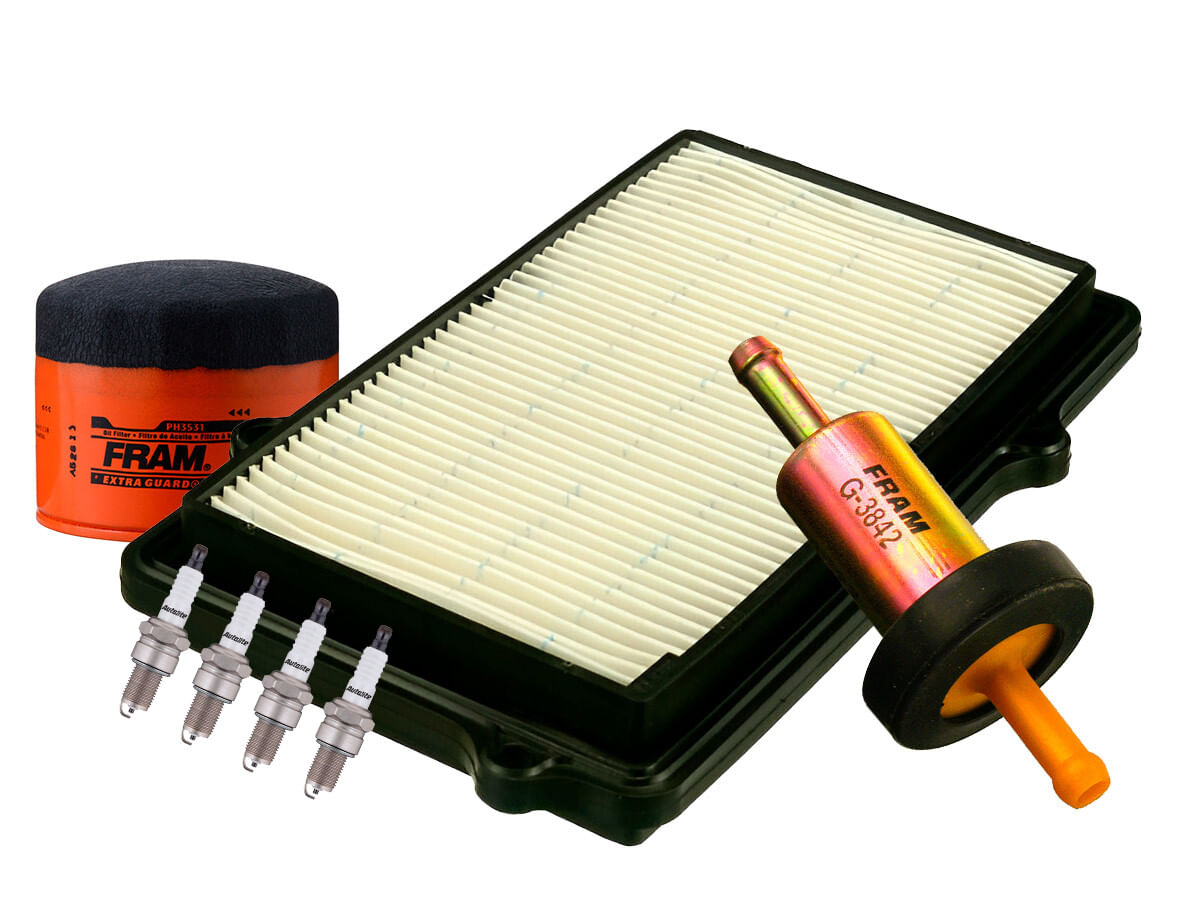 Kit De Bujías Cobre, Filtro De Aire, Filtro De Aceite Y Filtro De Combustible (7 Piezas)