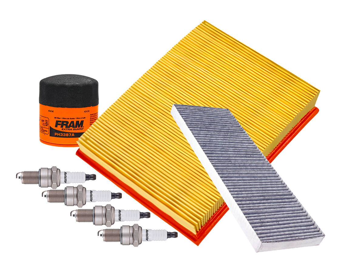 Kit De Bujías Cobre, Filtro De Aire, Filtro De Aceite Y Filtro De Cabina (7 Piezas)