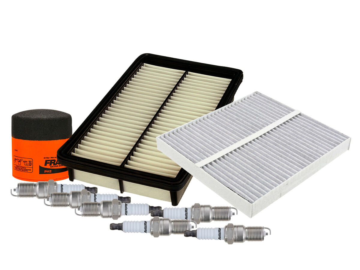Kit De Bujías Platino, Filtro De Aire, Filtro De Aceite Y Filtro De Cabina (9 Piezas)