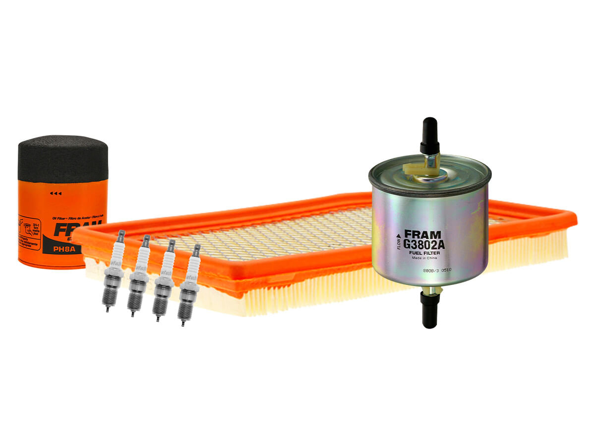 Kit De Bujías Platino, Filtro De Aire, Filtro De Aceite Y Filtro De Combustible (7 Piezas)
