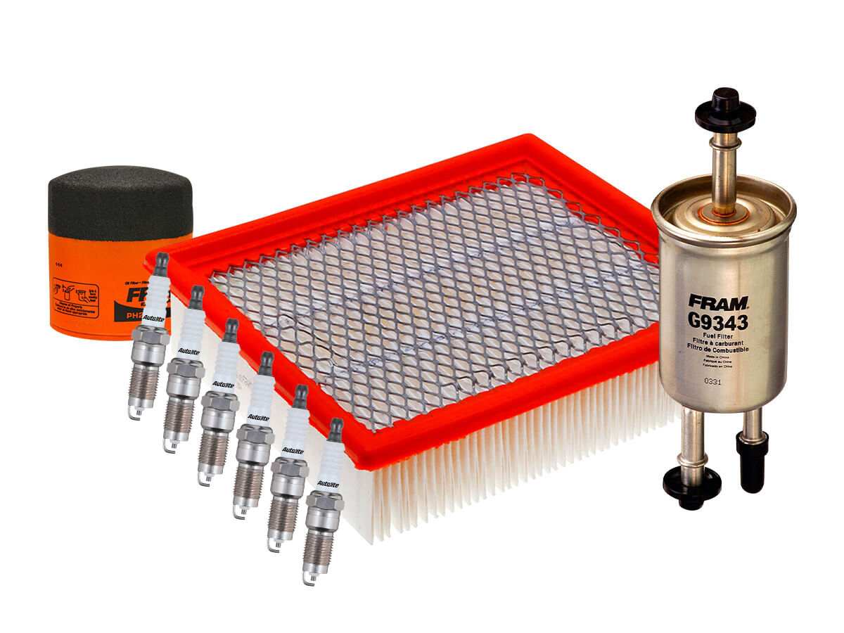 Kit De Bujías Platino, Filtro De Aire, Filtro De Aceite Y Filtro De Combustible (9 Piezas)