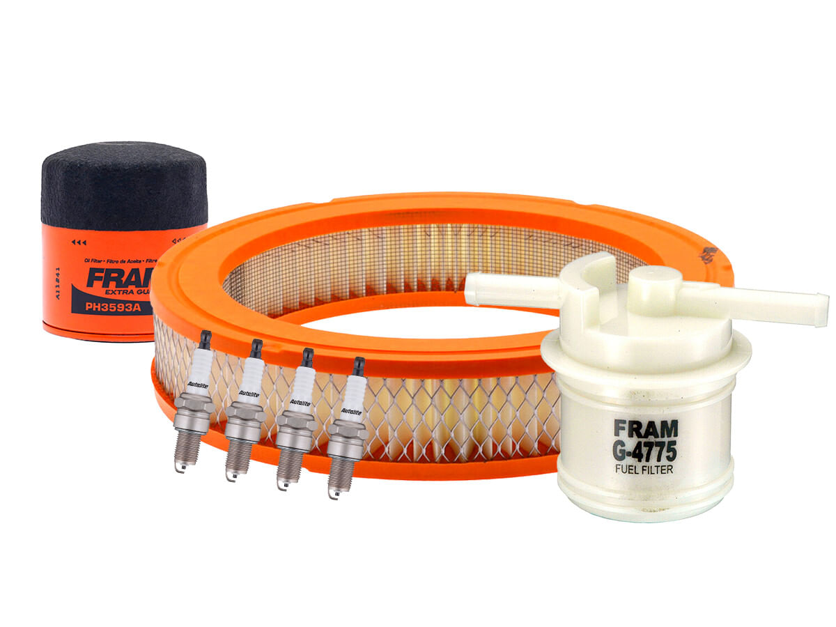 Kit De Bujías Platino, Filtro De Aire, Filtro De Aceite Y Filtro De Combustible (7 Piezas)