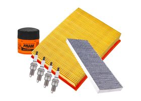 Kit De Bujías Doble Platino, Filtro De Aire, Filtro De Aceite Y Filtro De Cabina (7 Piezas)