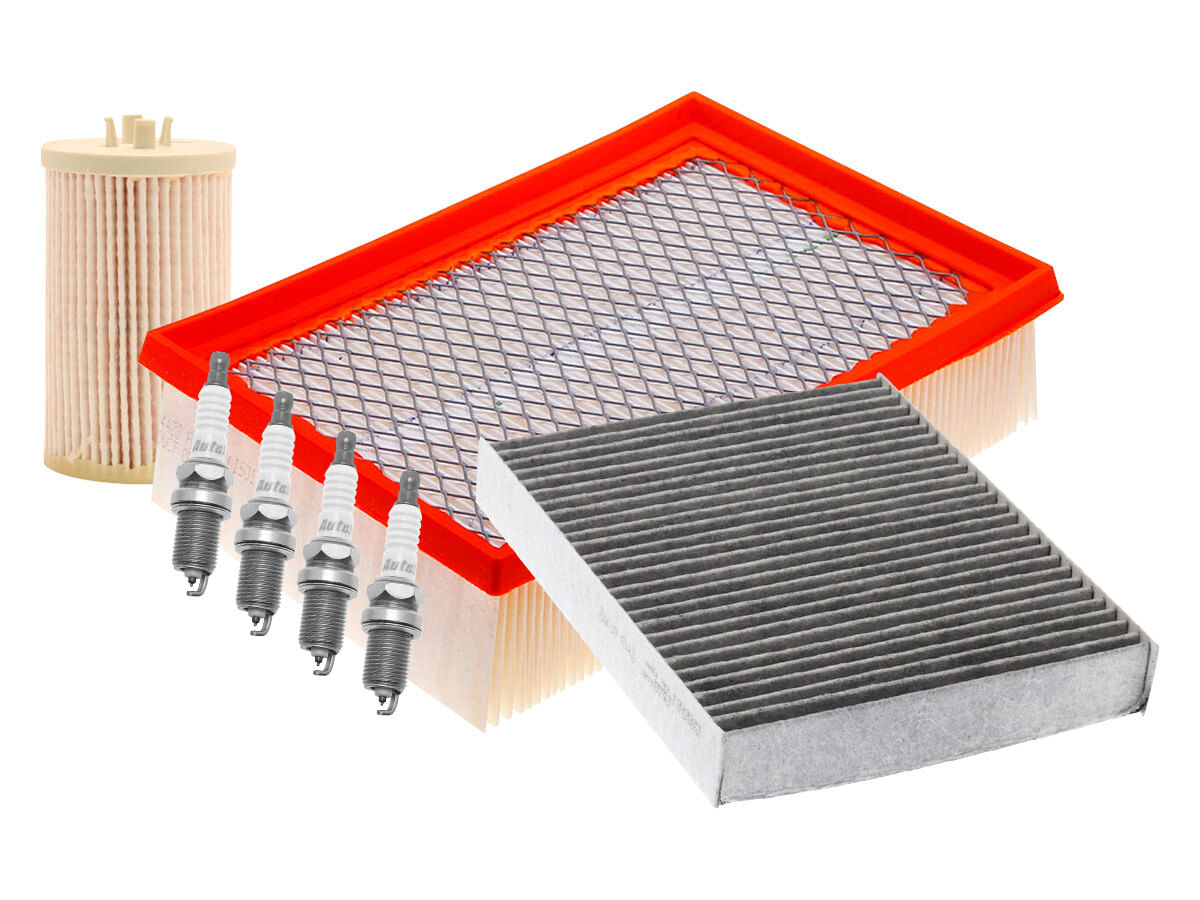 Kit De Bujías Iridio, Filtro De Aire, Filtro Para Aceite Sintético Y Filtro De Cabina (7 Piezas)