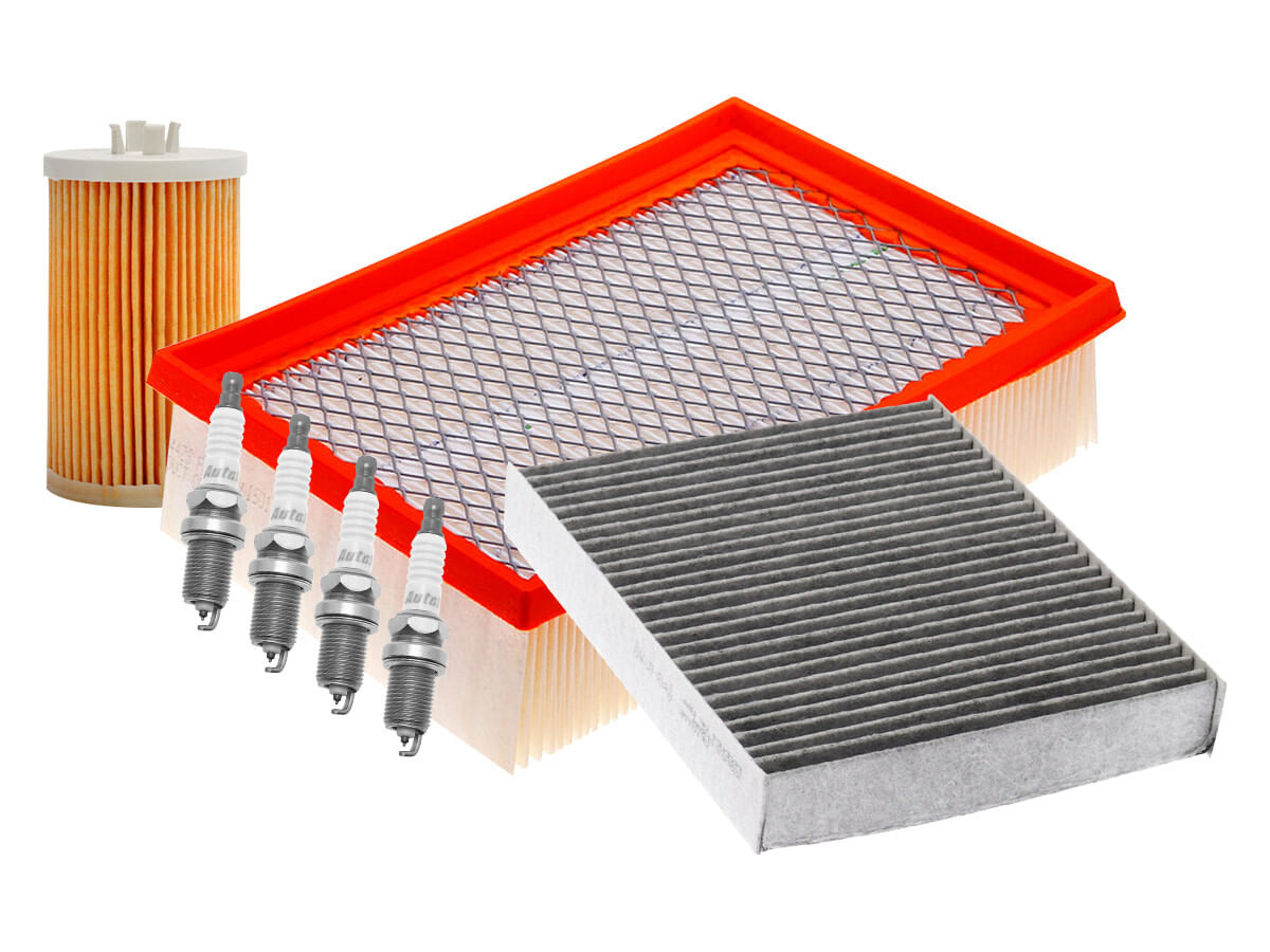 Kit De Bujías Iridio, Filtro De Aire, Filtro De Aceite Y Filtro De Cabina (7 Piezas)