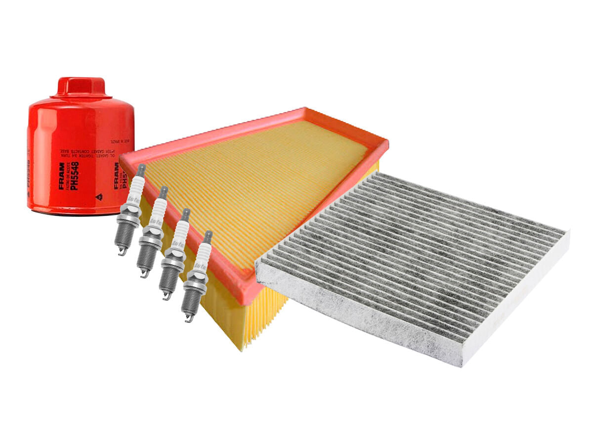 Kit De Bujías Iridio, Filtro De Aire, Filtro De Aceite Y Filtro De Cabina (7 Piezas)
