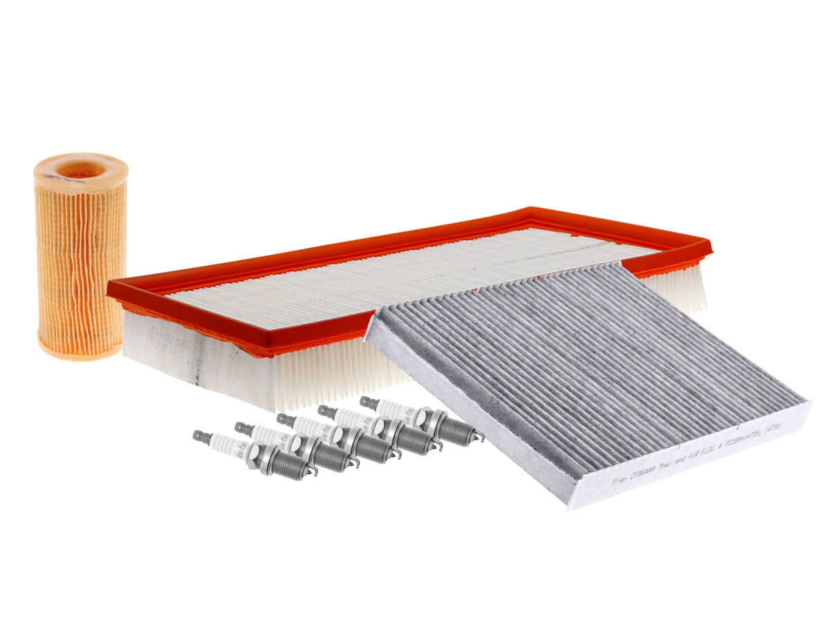 Kit De Bujías Iridio, Filtro De Aire, Filtro De Aceite Y Filtro De Cabina (8 Piezas)