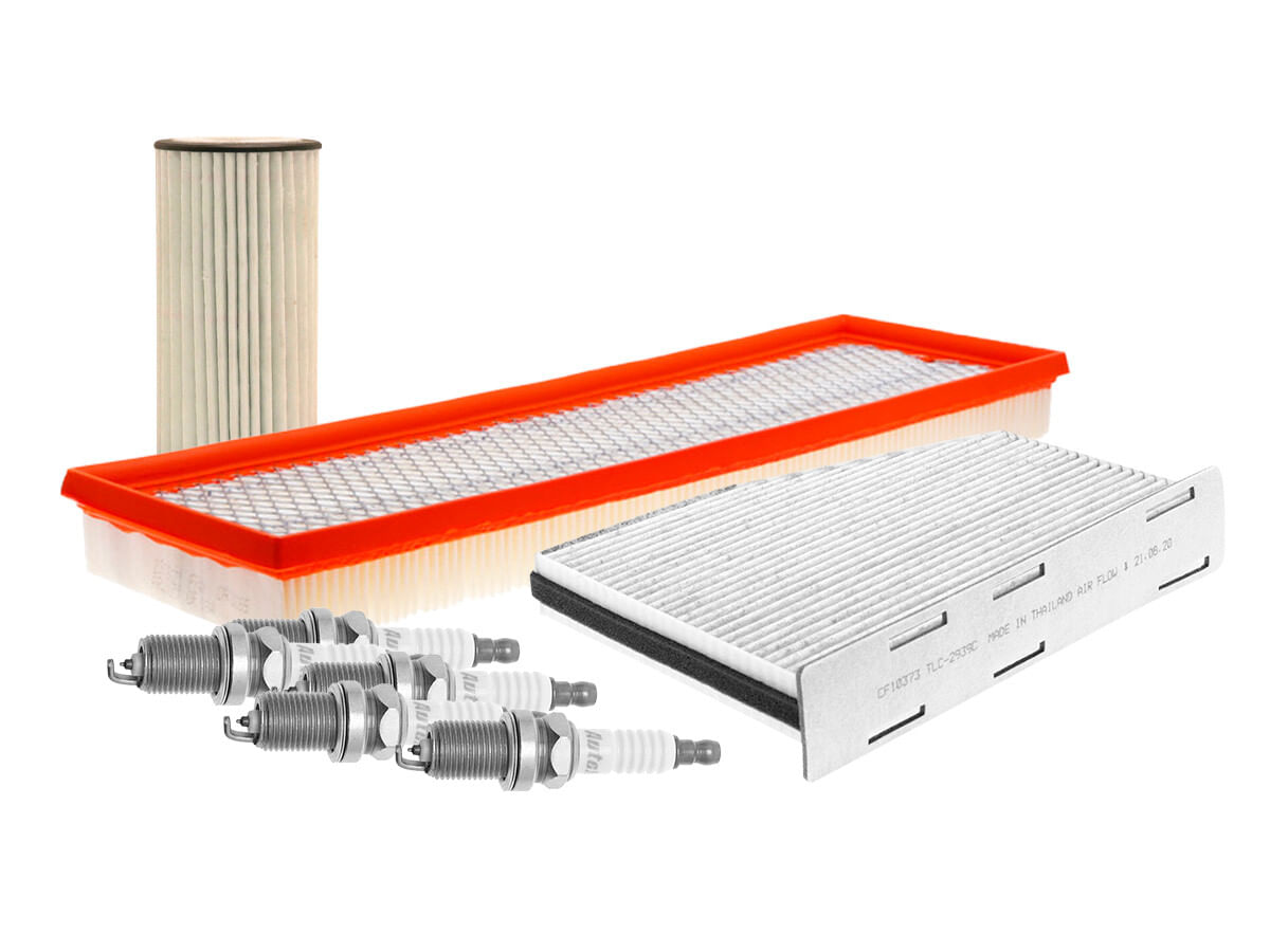 Kit De Bujías Iridio, Filtro De Aire, Filtro Para Aceite Sintético Y Filtro De Cabina (8 Piezas)