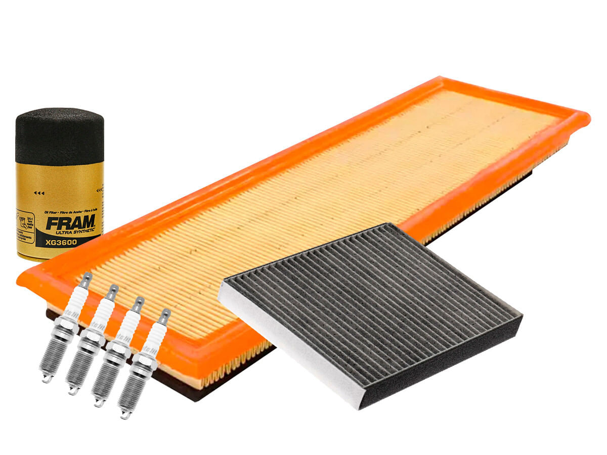 Kit De Bujías Iridio, Filtro De Aire, Filtro Para Aceite Sintético Y Filtro De Cabina (7 Piezas)