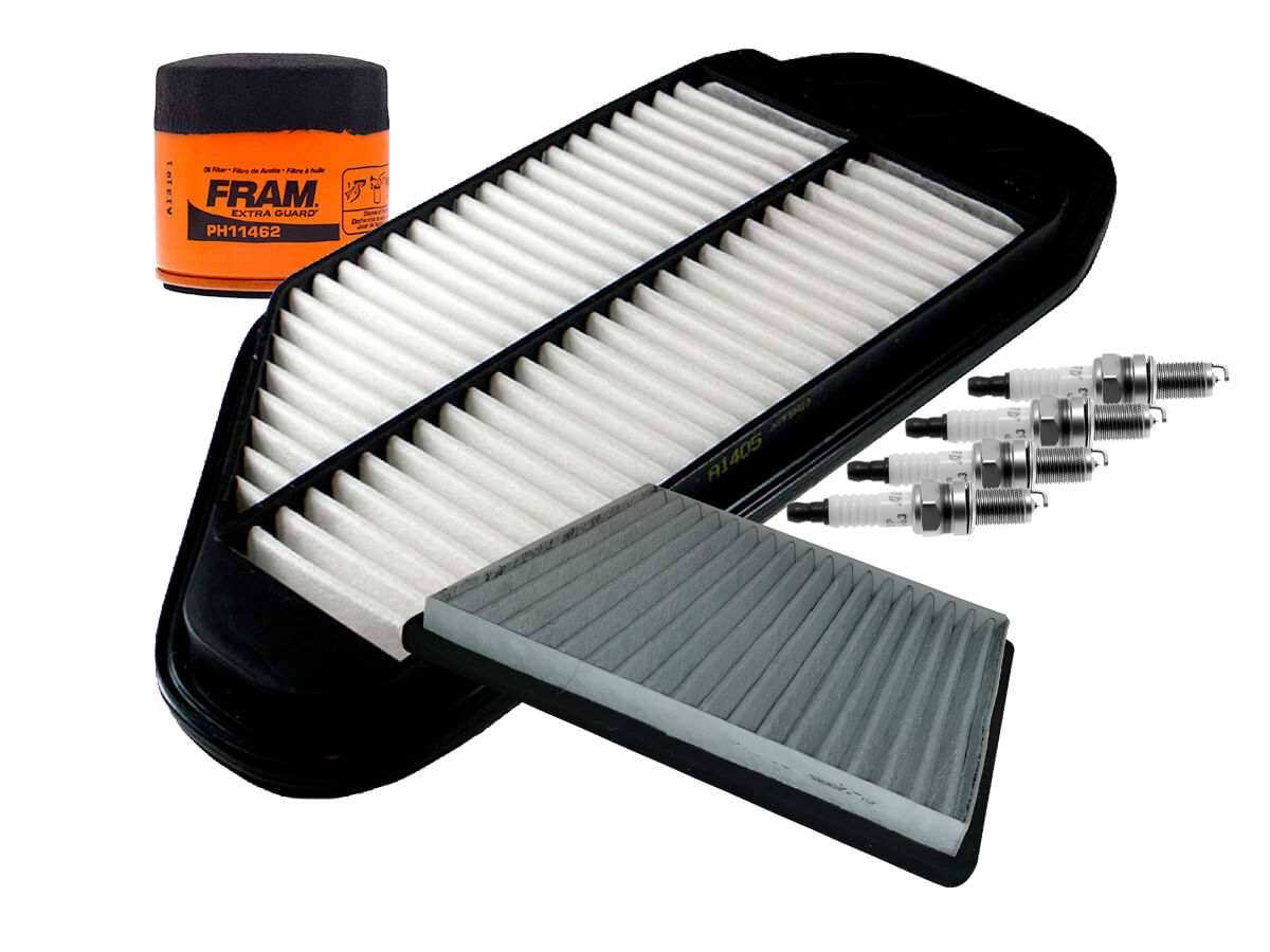 Kit De Bujías Iridio, Filtro De Aire, Filtro De Aceite Y Filtro De Cabina (7 Piezas)