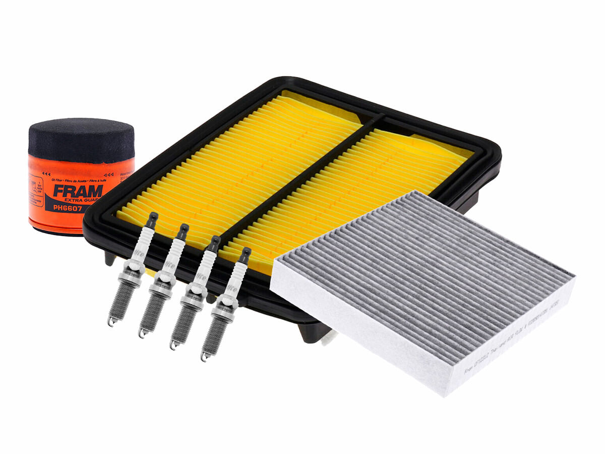Kit De Bujías Iridio, Filtro De Aire, Filtro De Aceite Y Filtro De Cabina (7 Piezas)