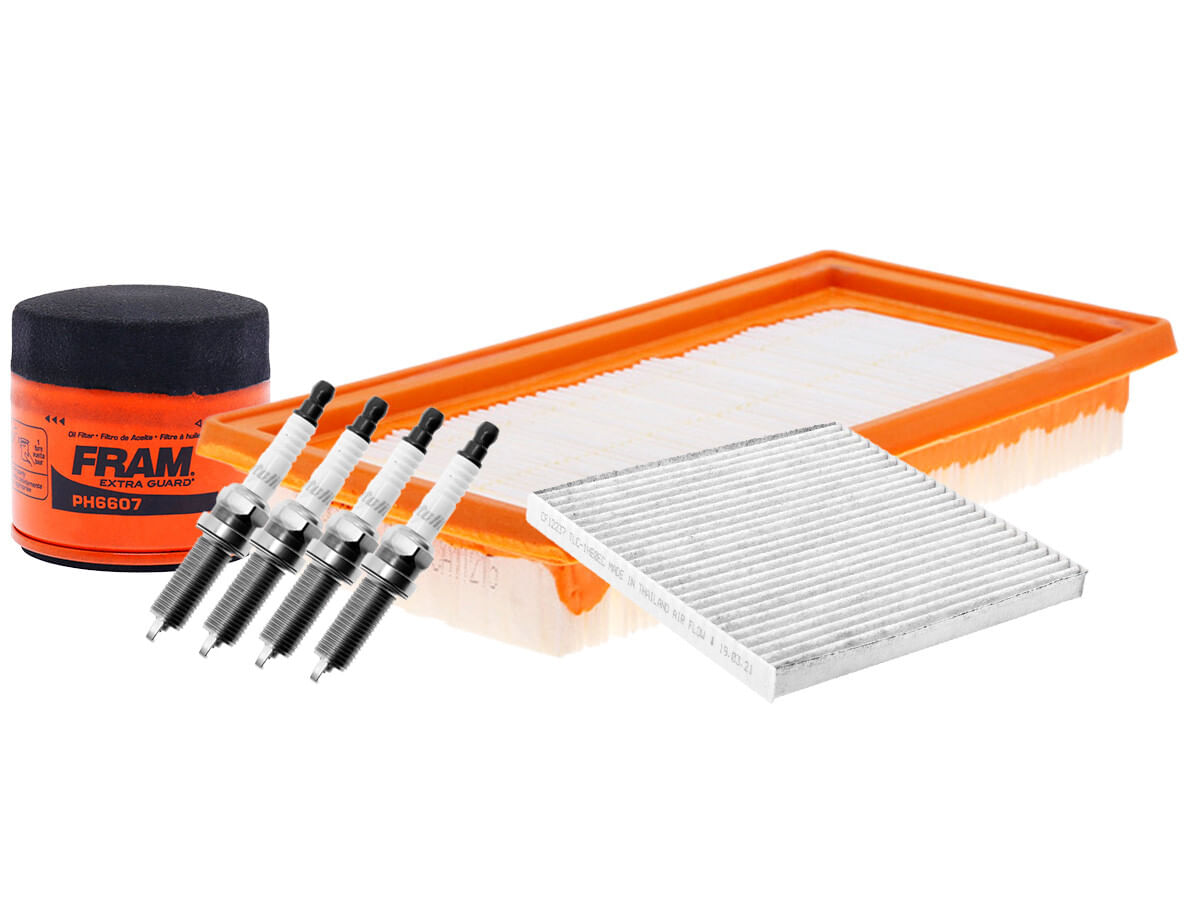 Kit De Bujías Iridio, Filtro De Aire, Filtro De Aceite Y Filtro De Cabina (7 Piezas)