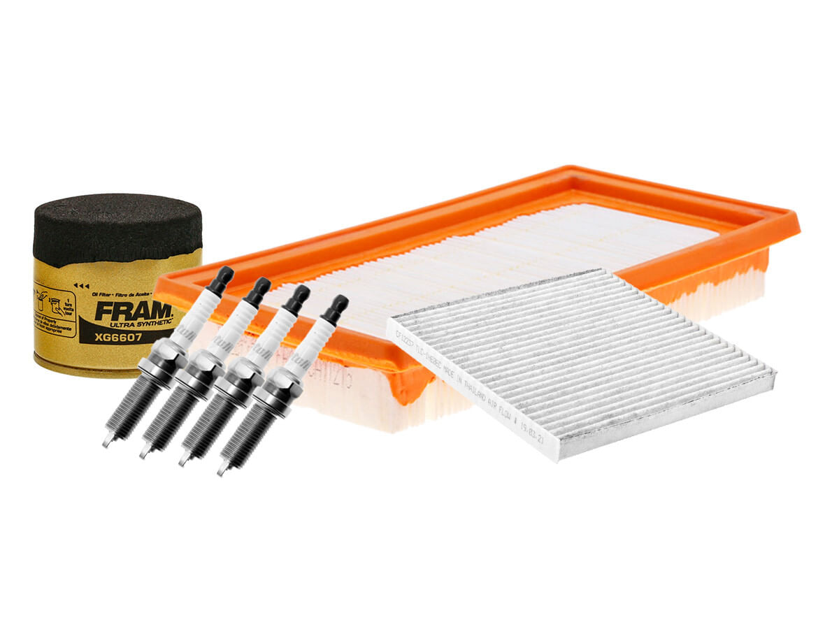 Kit De Bujías Iridio, Filtro De Aire, Filtro Para Aceite Sintético Y Filtro De Cabina (7 Piezas)