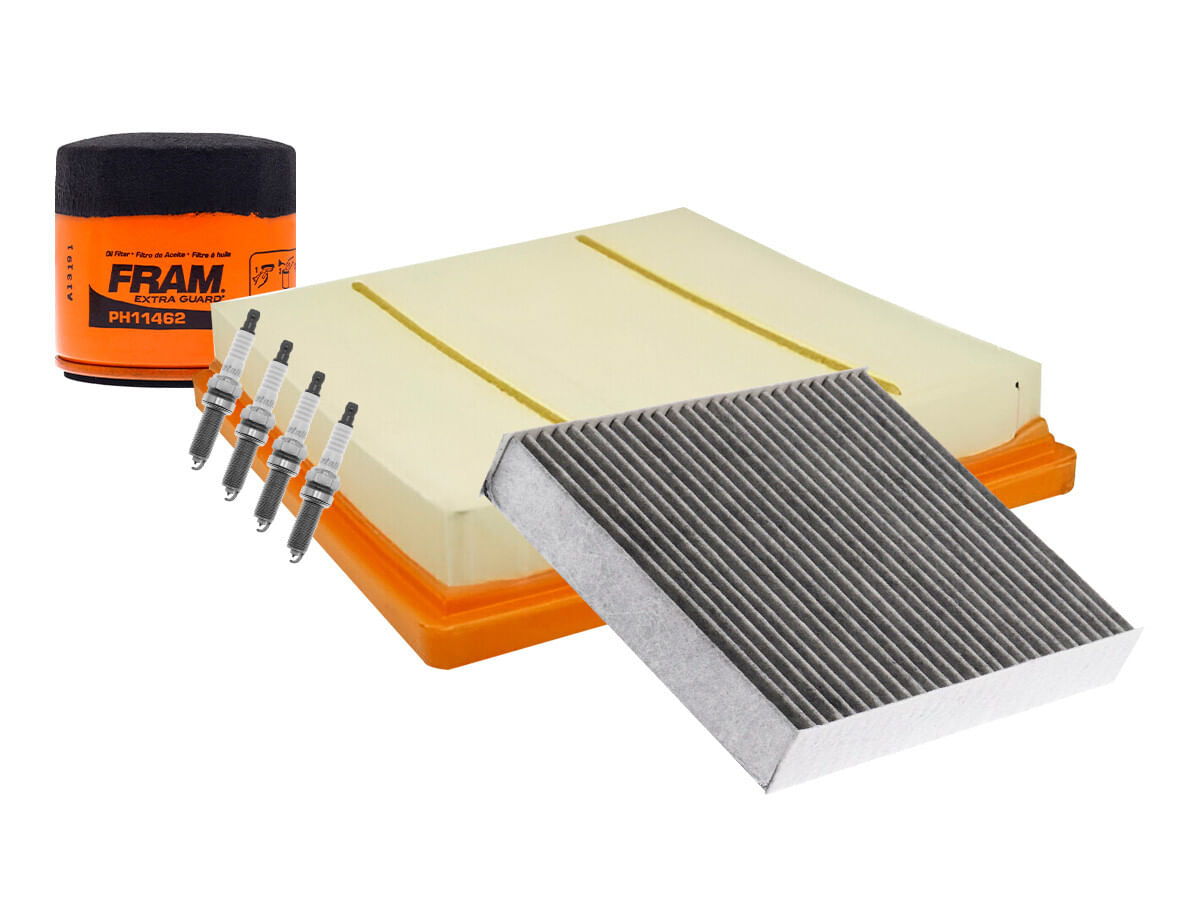 Kit De Bujías Iridio, Filtro De Aire, Filtro De Aceite Y Filtro De Cabina (7 Piezas)