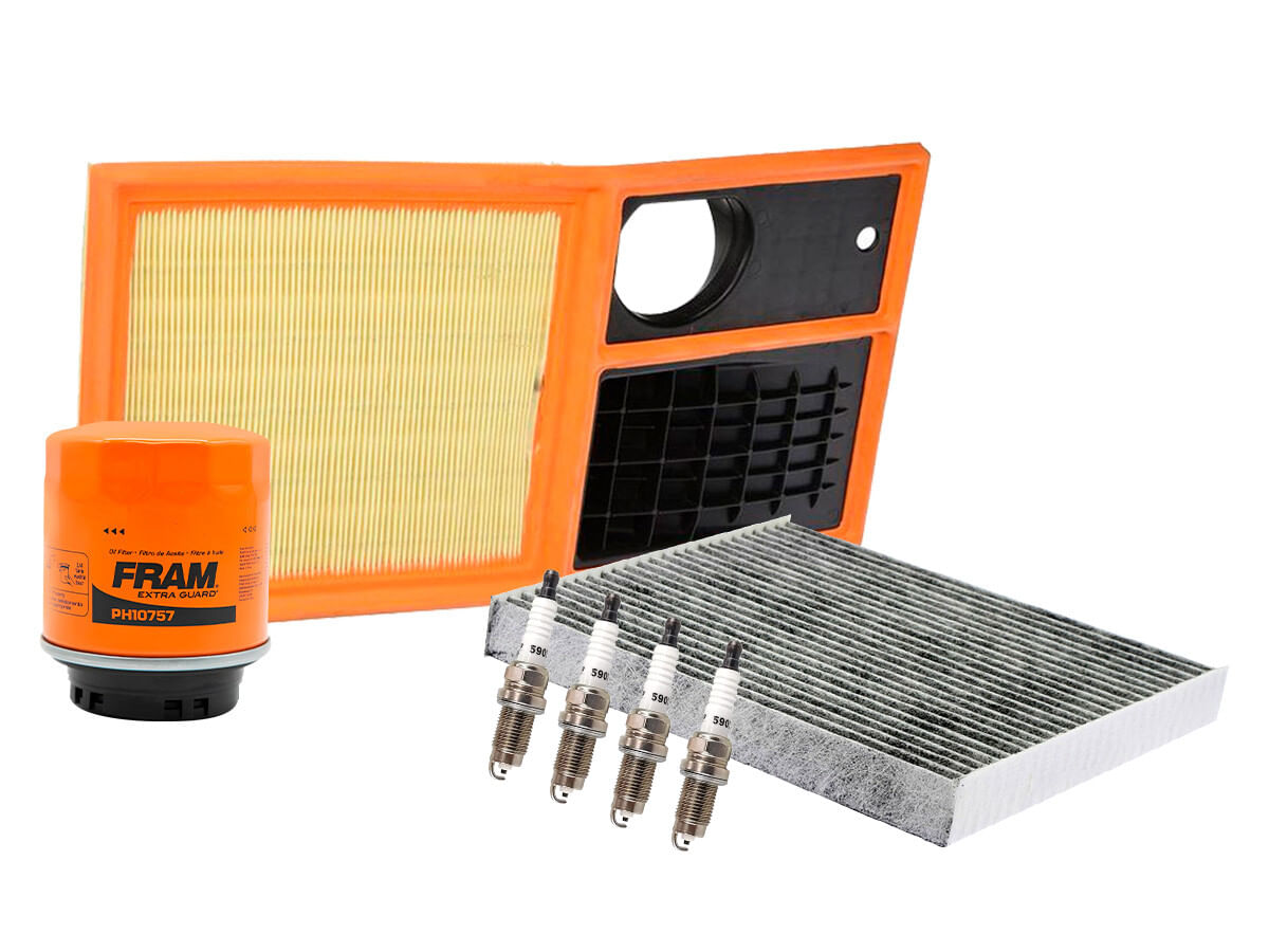Kit De Bujías Cobre, Filtro De Aire, Filtro De Aceite Y Filtro De Cabina (7 Piezas)
