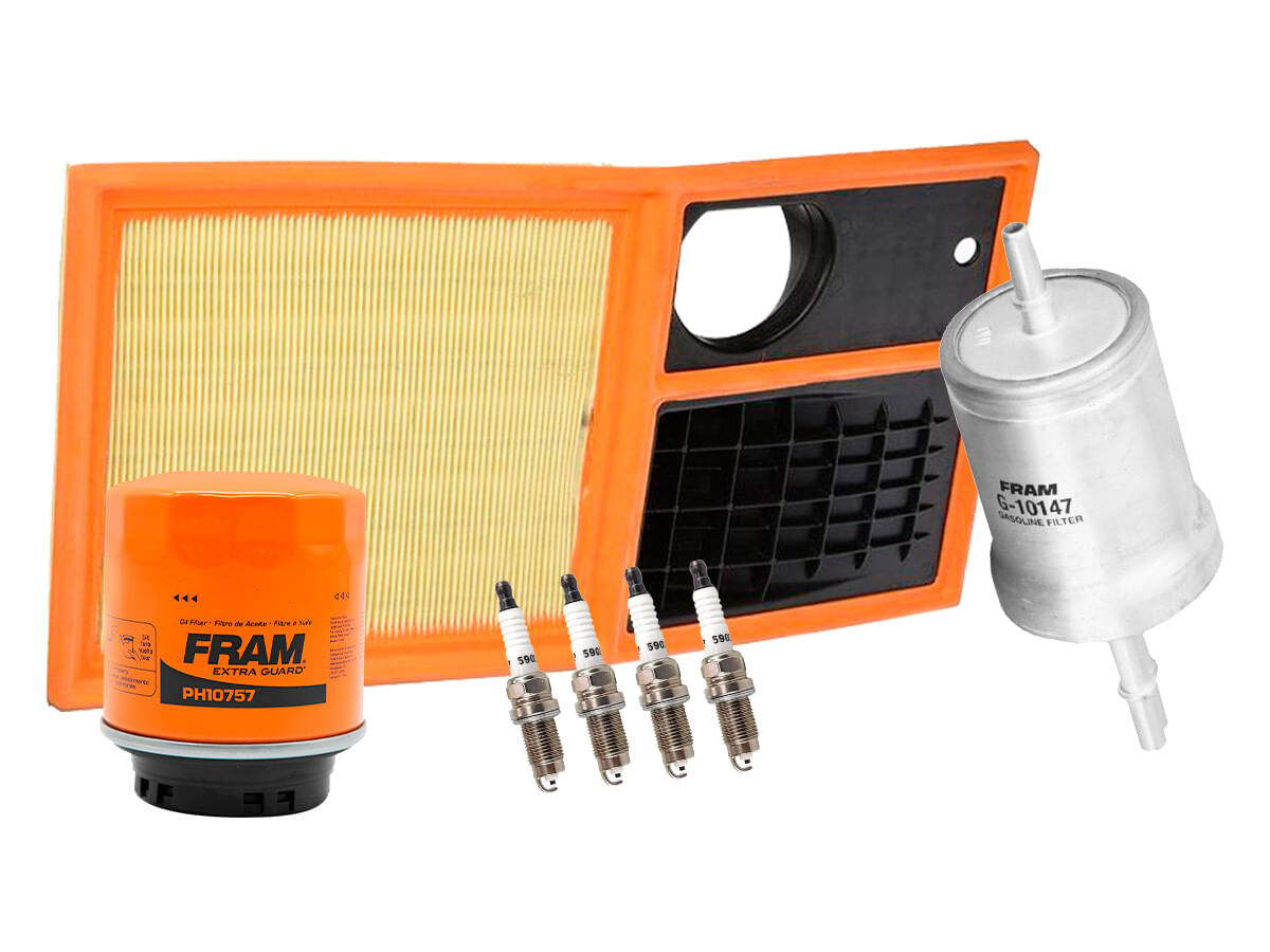 Kit De Bujías Cobre, Filtro De Aire, Filtro De Aceite Y Filtro De Combustible (7 Piezas)
