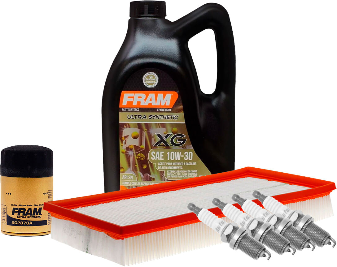 Kit De Afinación Con Aceite 10W30 Sintético, Bujías Iridio Y 2 Filtros (7 Piezas)
