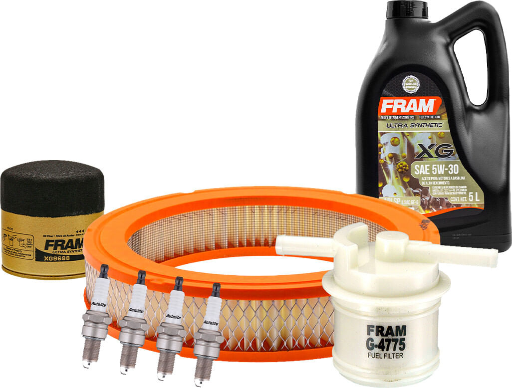 Kit De Afinación Con Aceite 5W30 Sintético, Bujías Cobre Y 3 Filtros (8 Piezas)