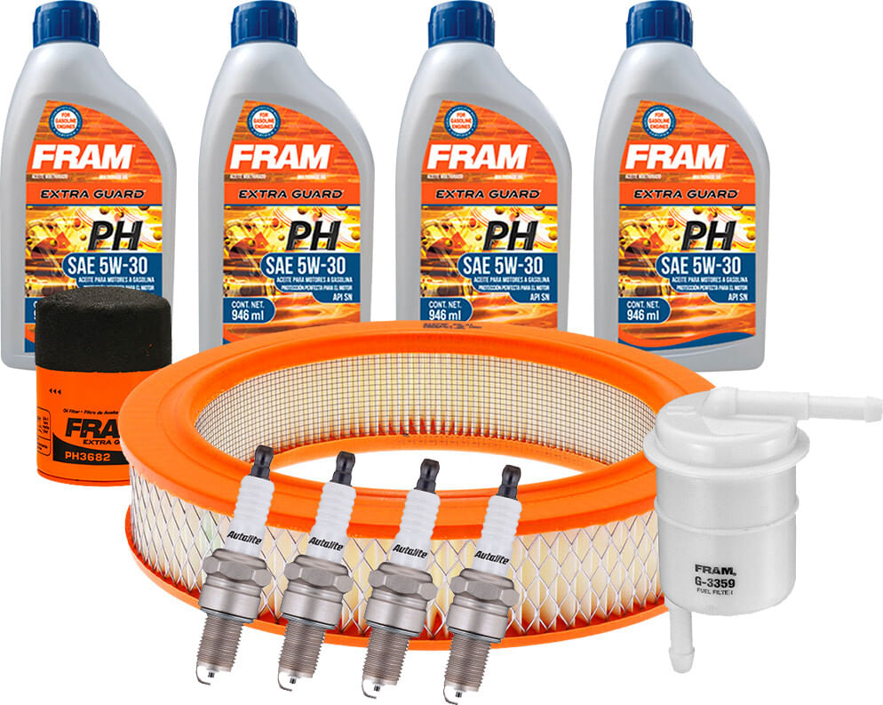 Kit De Afinación Con Aceite 5W30 Mineral, Bujías Platino Y 3 Filtros (11 Piezas)