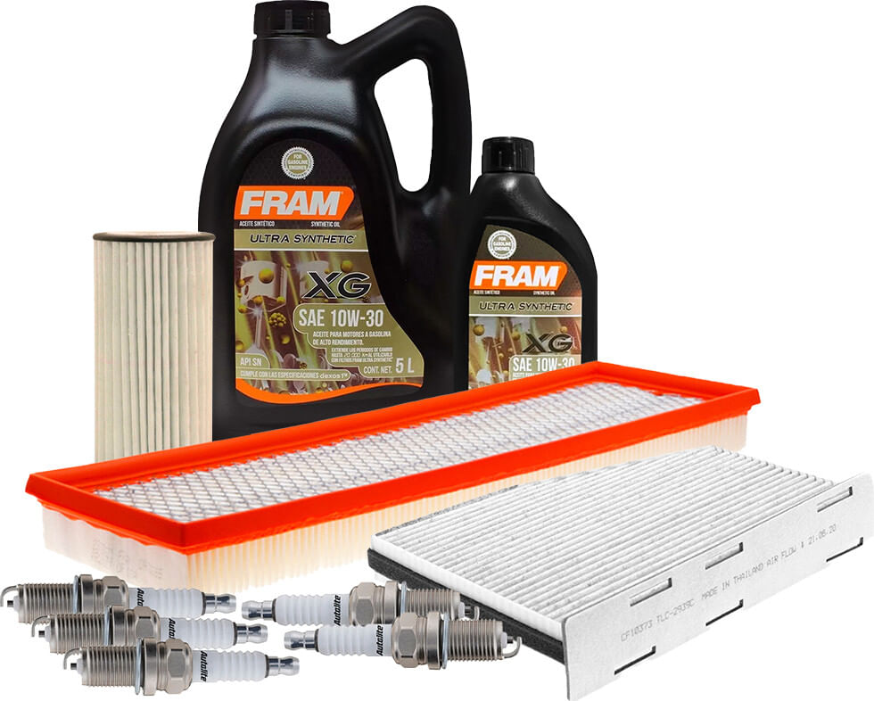 Kit De Afinación Con Aceite 10W30 Sintético, Bujías Cobre Y 3 Filtros (10 Piezas)