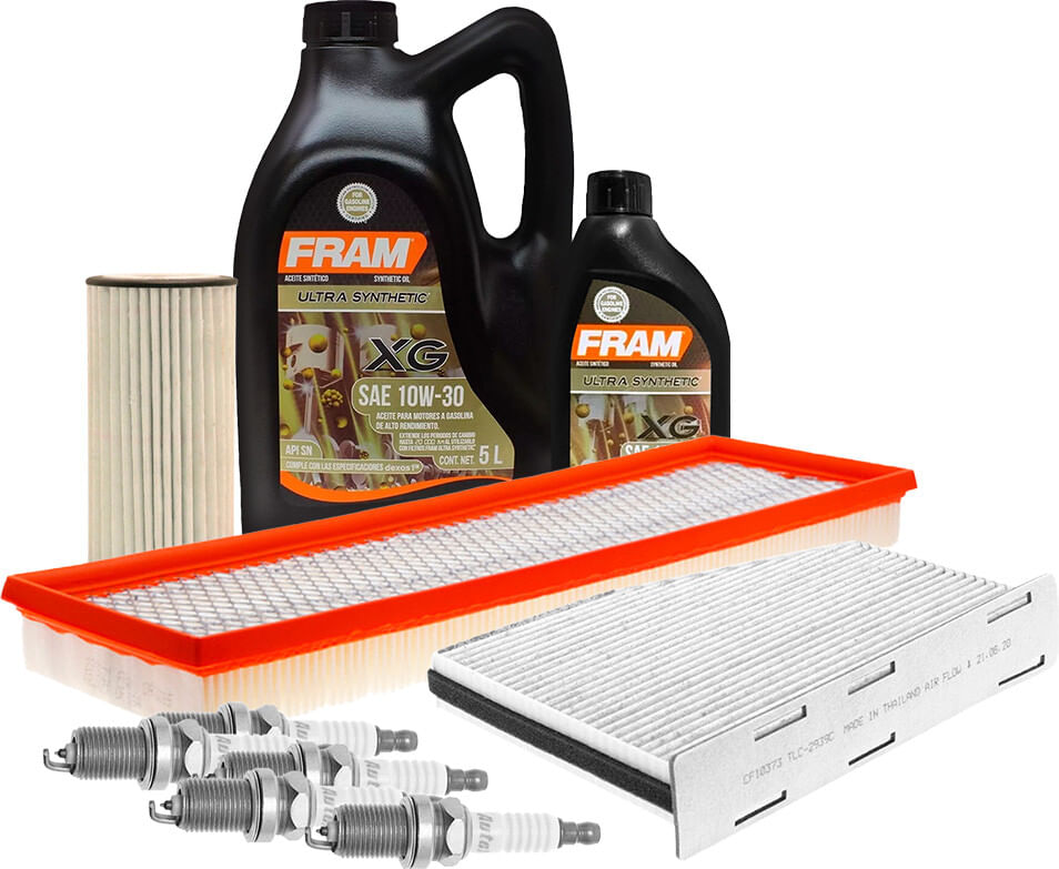 Kit De Afinación Con Aceite 10W30 Sintético, Bujías Iridio Y 3 Filtros (10 Piezas)