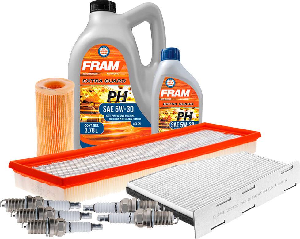 Kit De Afinación Con Aceite 5W30 Mineral, Bujías Cobre Y 3 Filtros (10 Piezas)