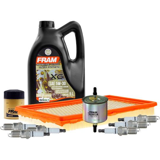fram-autolite-kit-de-afinacion-con-aceite-5w30-sintetico-bujias-cobre-y-3-filtros-10-piezas-ford-aerostar-1986-aerostar-v6-3-0l-v6-2-8l-0