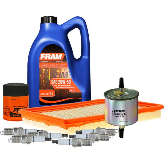 fram-autolite-kit-de-afinacion-con-aceite-20w50-mineral-bujias-cobre-y-3-filtros-10-piezas-ford-aerostar-1986-aerostar-v6-3-0l-v6-2-8l-0