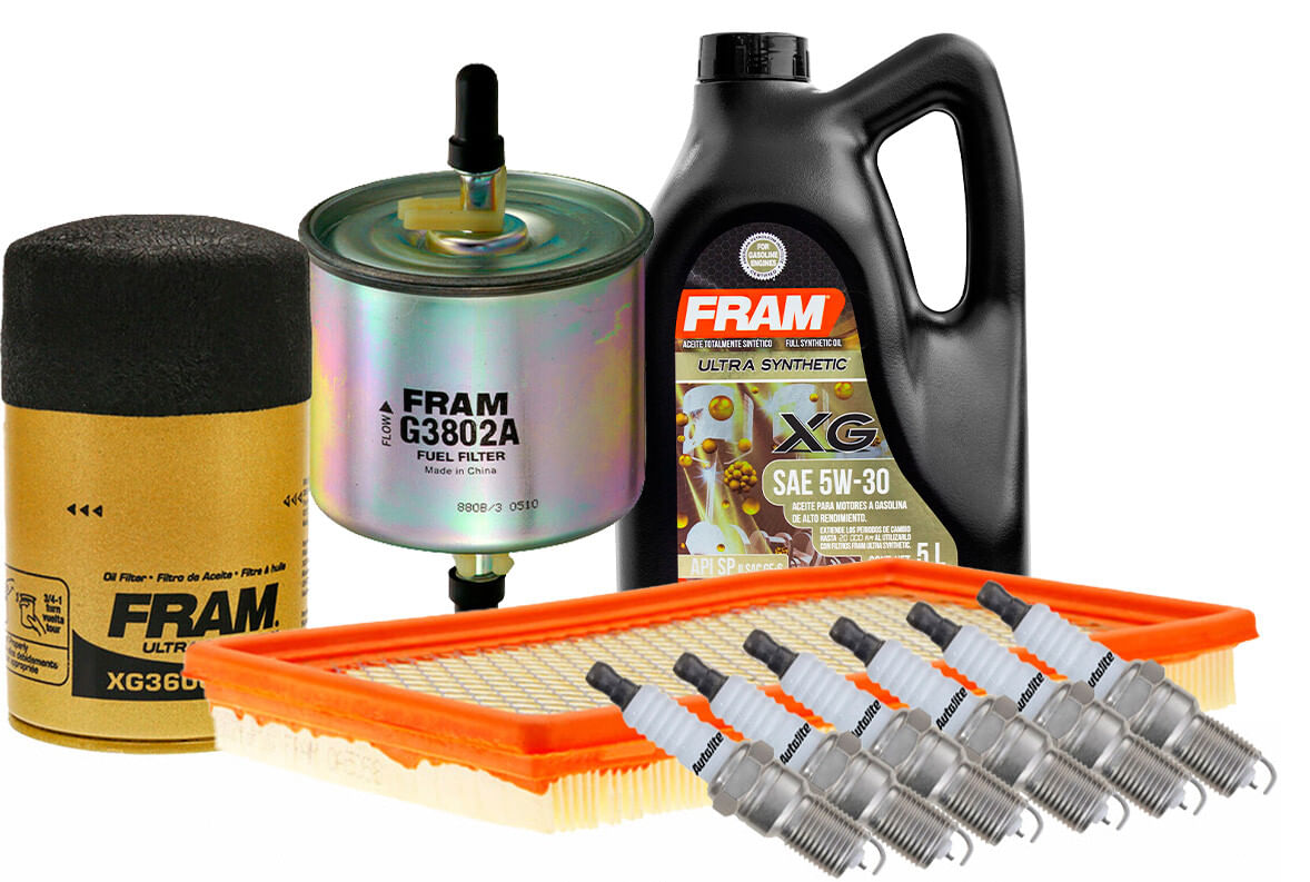 Kit De Afinación Con Aceite 5W30 Sintético, Bujías Cobre Y 3 Filtros (10 Piezas)