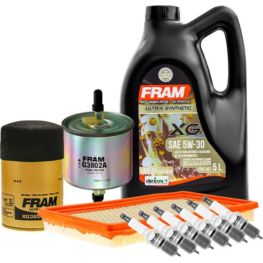 fram-autolite-kit-de-afinacion-con-aceite-5w30-sintetico-bujias-iridio-y-3-filtros-10-piezas-ford-aerostar-1986-1997-aerostar-v6-3-0l-v6-4-0l-0