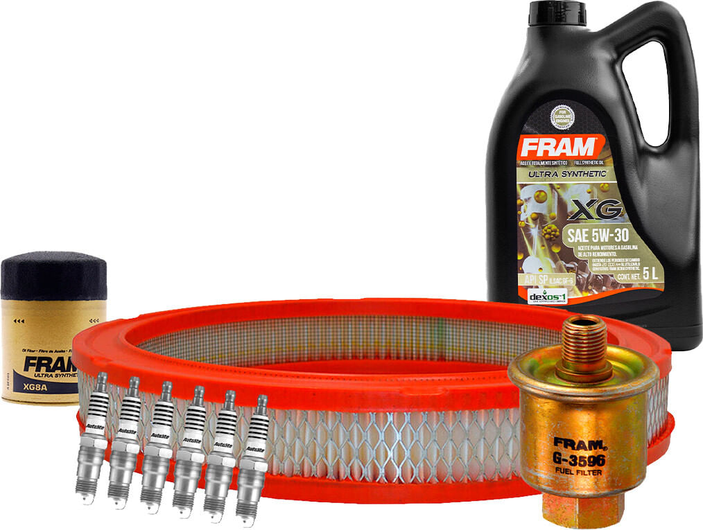 Kit De Afinación Con Aceite 5W30 Sintético, Bujías Cobre Y 3 Filtros (10 Piezas)