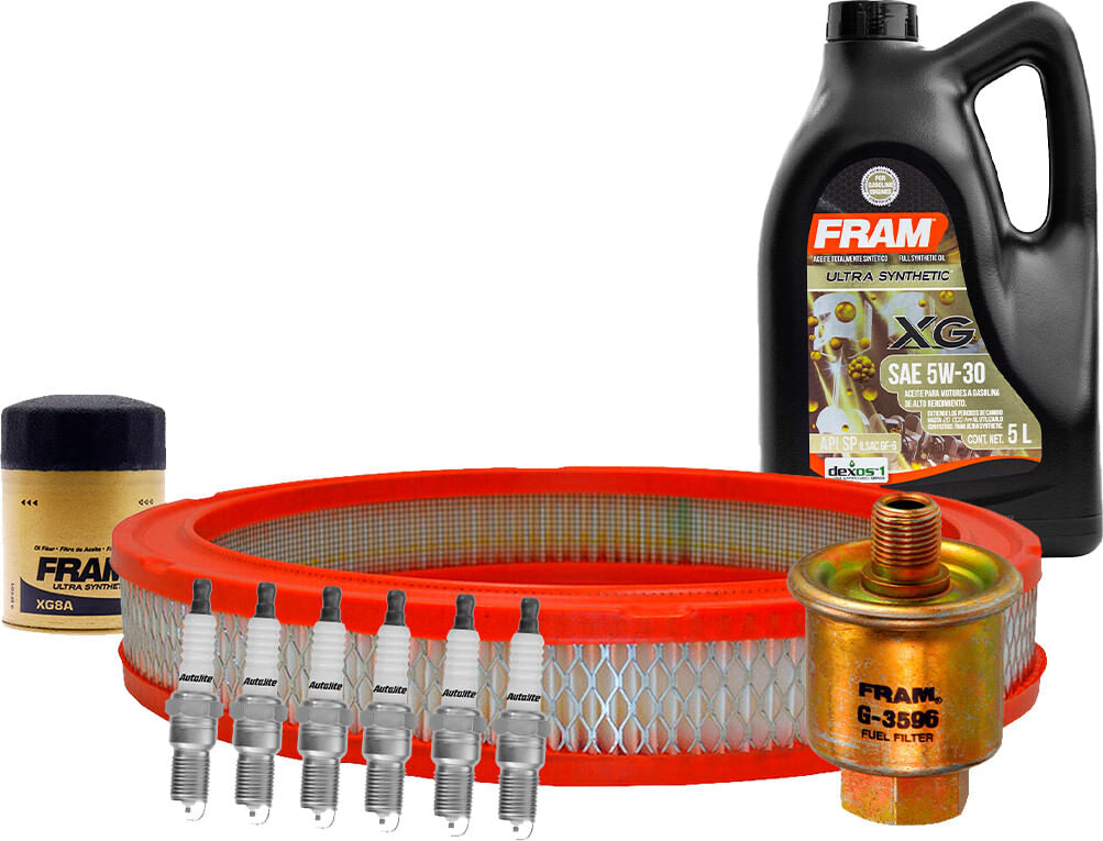 Kit De Afinación Con Aceite 5W30 Sintético, Bujías Platino Y 3 Filtros (10 Piezas)