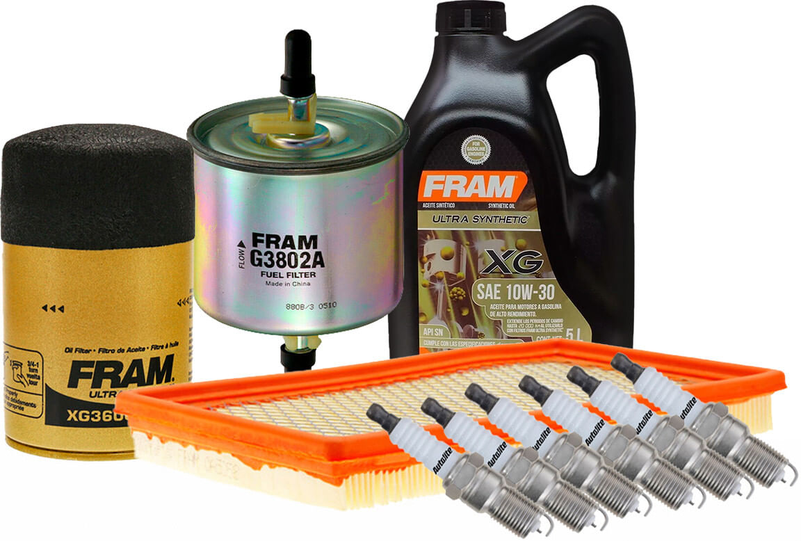 Kit De Afinación Con Aceite 10W30 Sintético, Bujías Cobre Y 3 Filtros (10 Piezas)