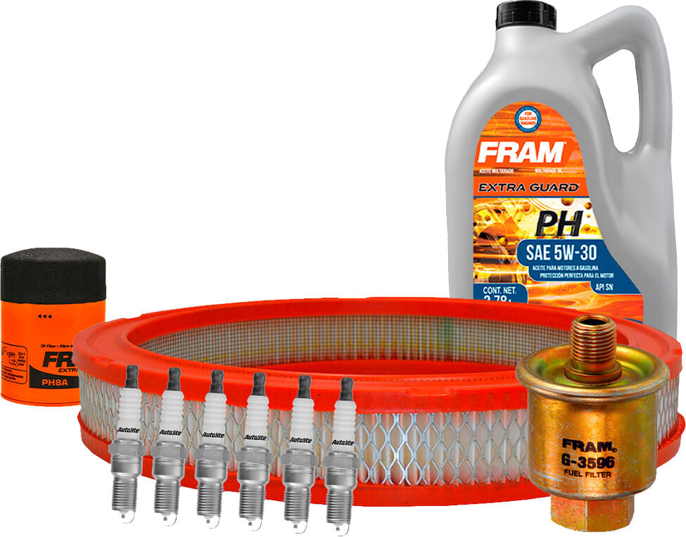 Kit De Afinación Con Aceite 5W30 Mineral, Bujías Platino Y 3 Filtros (10 Piezas)