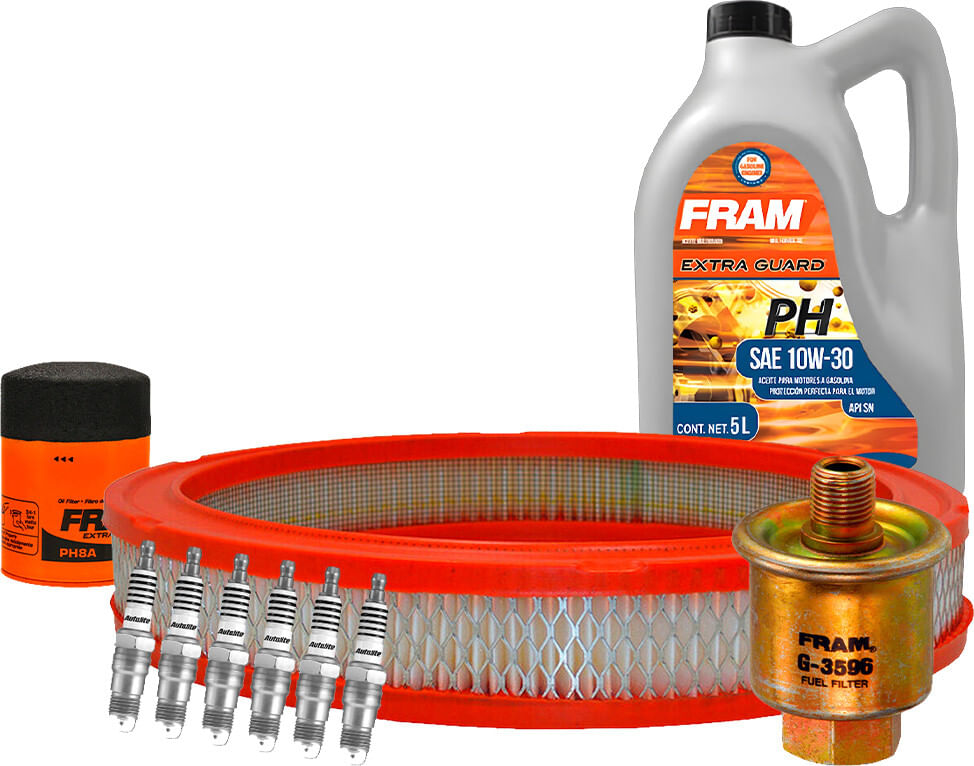 Kit De Afinación Con Aceite 10W30 Mineral, Bujías Cobre Y 3 Filtros (10 Piezas)