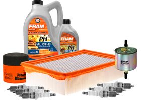 Kit De Afinación Con Aceite 15W40 Mineral, Bujías Platino Y 3 Filtros (11 Piezas)