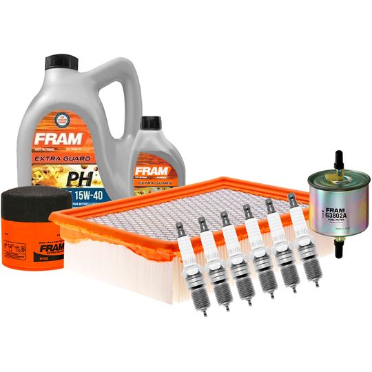 fram-autolite-kit-de-afinacion-con-aceite-15w40-mineral-bujias-iridio-y-3-filtros-11-piezas-mercury-mariner-2005-2007-mariner-v6-3-0l-0