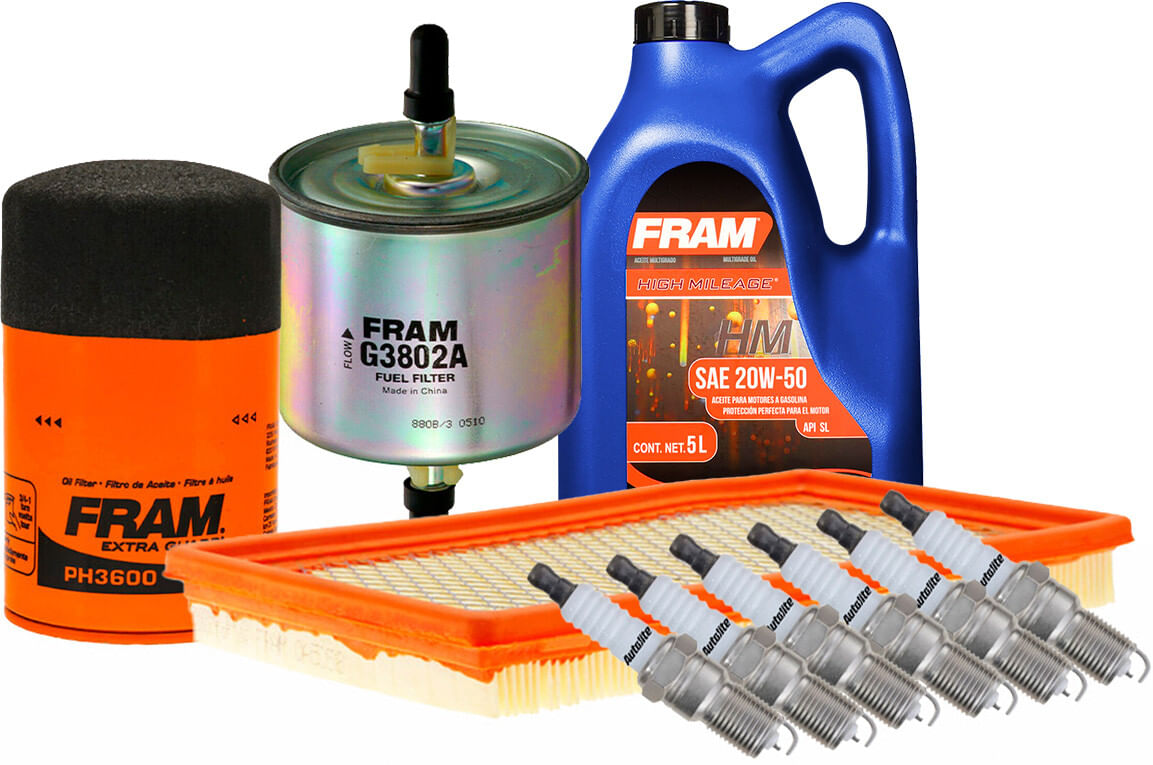Kit De Afinación Con Aceite 20W50 Mineral, Bujías Cobre Y 3 Filtros (10 Piezas)